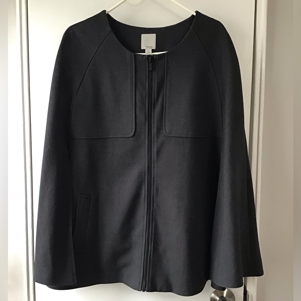 Halogen Poncho Cape Coat Front Zip
